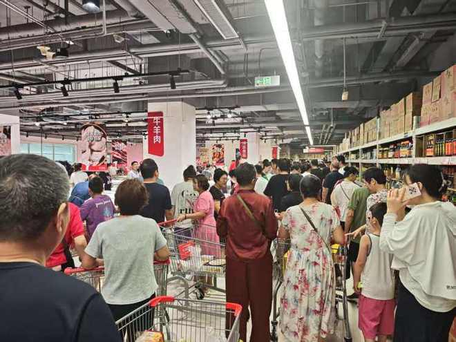 京东折扣超市内部场景。上游新闻记者 崔涛 摄