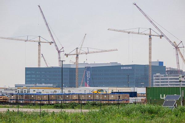 三星在美国得克萨斯州泰勒县投资建设的工厂 视觉中国