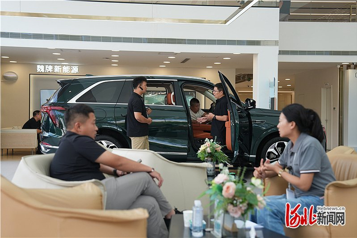 　　近日，保定市某汽车销售服务有限公司，市民在选购汽车。 河北日报记者 许佳奇摄