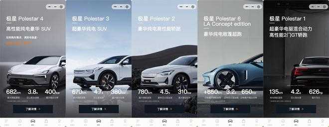 截图：极星汽车小程序