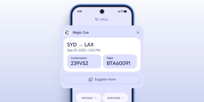 Magic Cue功能可以在众多应用中无缝切换。来源：谷歌