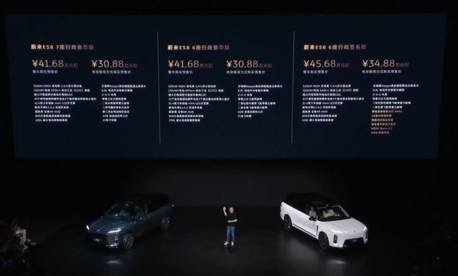 图片来源：蔚来ES8产品技术发布会