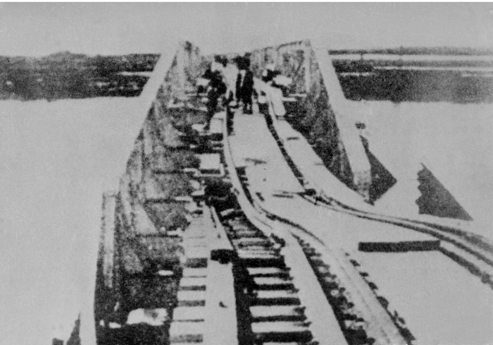 馬占山率部與日軍激戰(zhàn)的江橋陣地