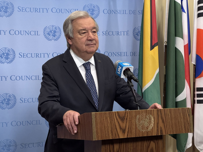 △聯(lián)合國秘書(shū)長(cháng)古特雷斯（資料圖）