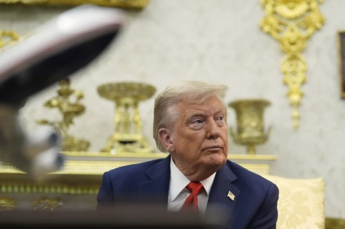 △當地時(shí)間8月25日，特朗普在白宮會(huì )見(jiàn)韓國總統李在明（圖源：美聯(lián)社）