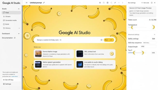 Google AI Studio 中目前已经开放体验 ｜ 图片来源：极客公园
