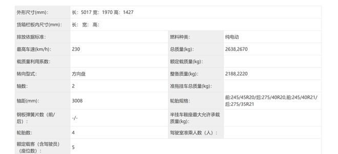 ▲全新小鹏P7车身尺寸等信息