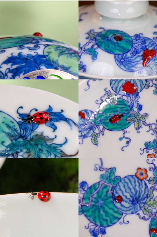 左图为六逸堂真品 右图为市场仿品