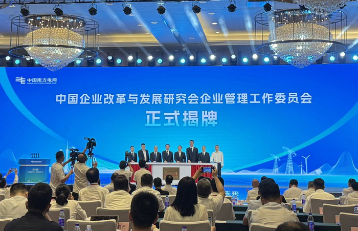 中国企业改革与发展研究会企业管理工作委员会揭牌仪式现场。贾千瑜摄