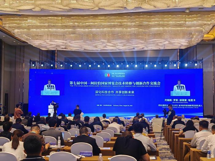 图为第七届中国—阿拉伯国家博览会技术转移与创新合作交流会现场。新华社记者唐紫宸 摄