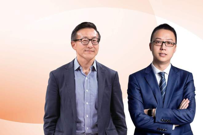 ▲蔡崇信（左）与吴泳铭（右）