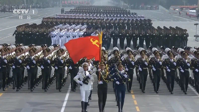 王楷曾参与中华人民共和国成立70周年国庆阅兵式。图据央视