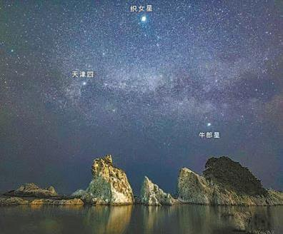 　　　夏季大三角。赵衍衍摄，图源新华社星空工作室