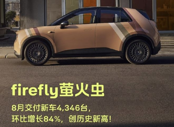 ▲萤火虫8月销量