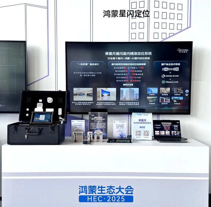 图/牵星尺室内精准定位系统体验展区