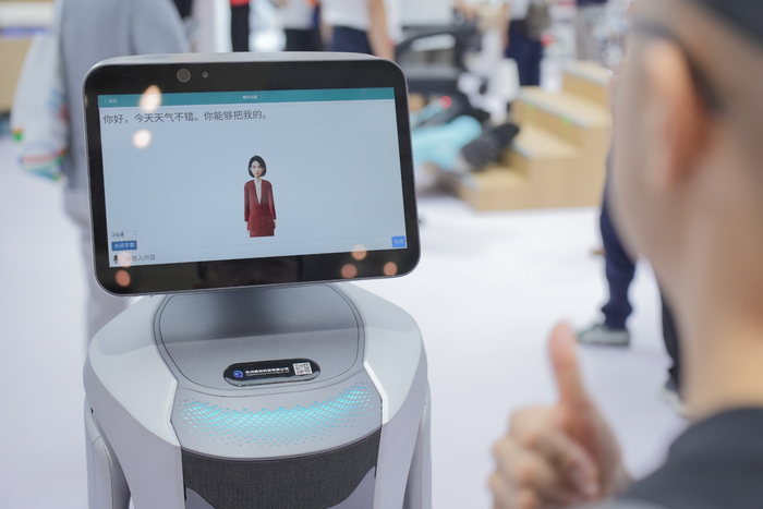 通過(guò)科技技術(shù)幫助殘疾人溝通交流（央廣網(wǎng)記者 俞燁 攝）