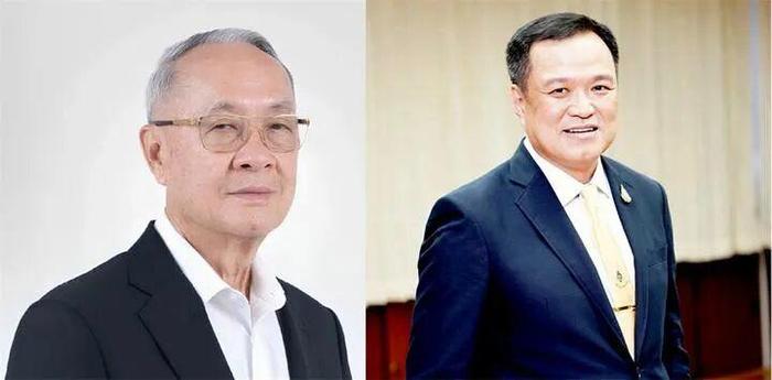 拼版照片:泰国总理候选人格森(左)和阿努廷。