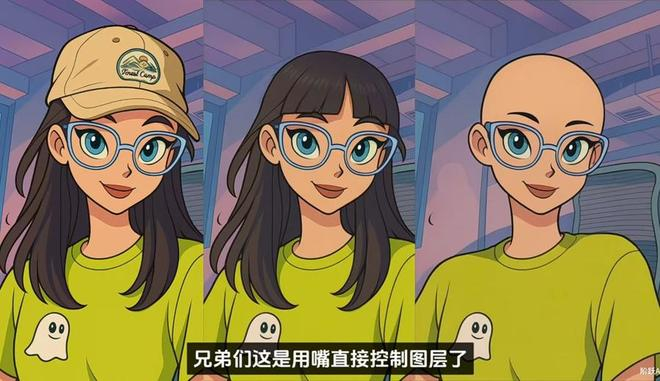 用语音让Step1X-Edit模型将改变女孩外貌。小红书AI大法师视频截图