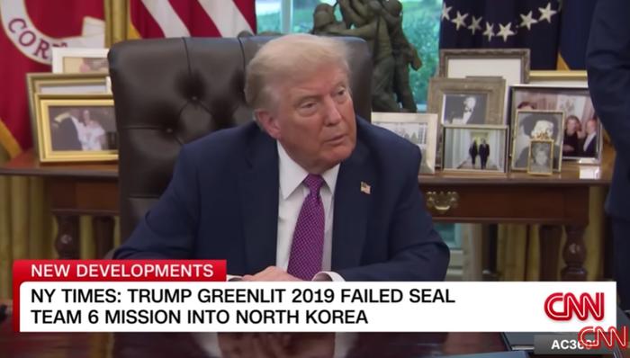 当地时间9月5日,特朗普在白宫接受采访。CNN视频截图