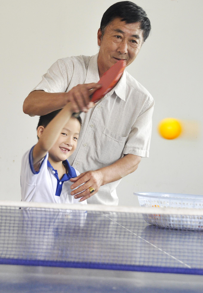 丁道昌教授乒乓球。（受訪(fǎng)者供圖）