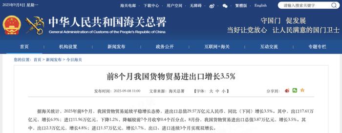 图片来源:海关总署