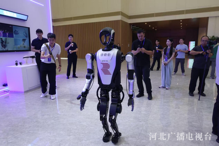 京津冀大数据中心内展示的机器人