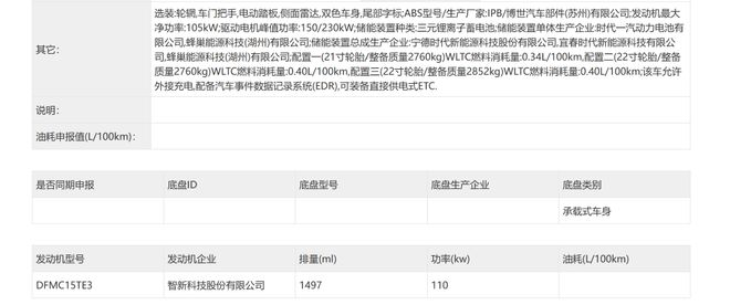 ▲岚图泰山动力系统信息