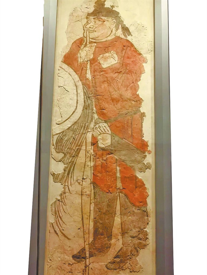 　　唐代武士壁画。