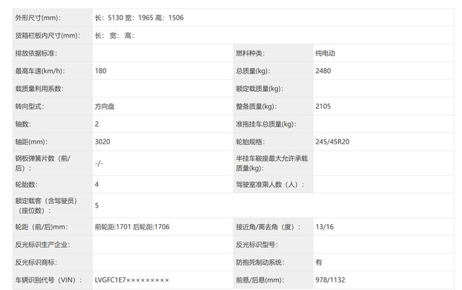 ▲广汽丰田铂智7车身尺寸等信息