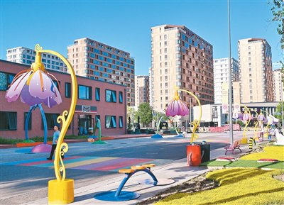 北京冬奥村居住区转换为人才公租房，实现华丽转身。图为冬奥村新貌。胡庆明摄（人民视觉）