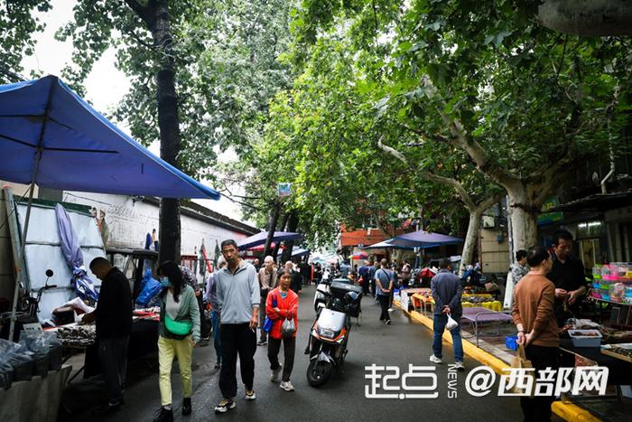 即便下着小雨，西仓依旧吸引了不少市民。