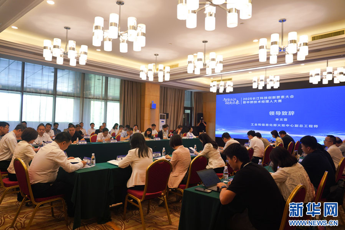 图为2025中部地区科技服务业高质量发展研讨会现场。新华网 张潘 摄
