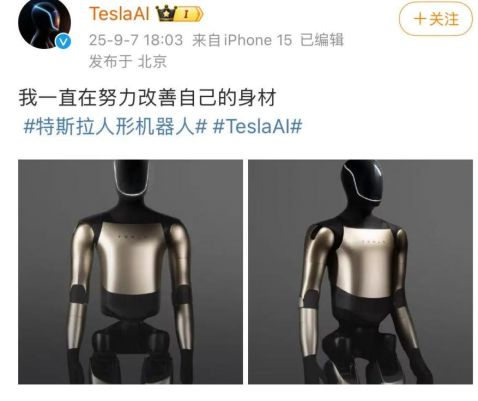 特斯拉人形机器人 图片来源：TeslaAI微博 时代周报记者截图