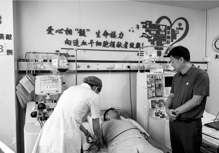         大连周水子出入境边防检查站的迟先生成功完成造血干细胞捐献。辽宁省红十字会供图