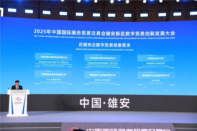     在雄央企数字贸易场景需求发布。人民网记者 宋烨文摄