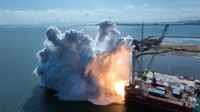 天龍三號火箭一級動(dòng)力系統海上試車(chē)成功