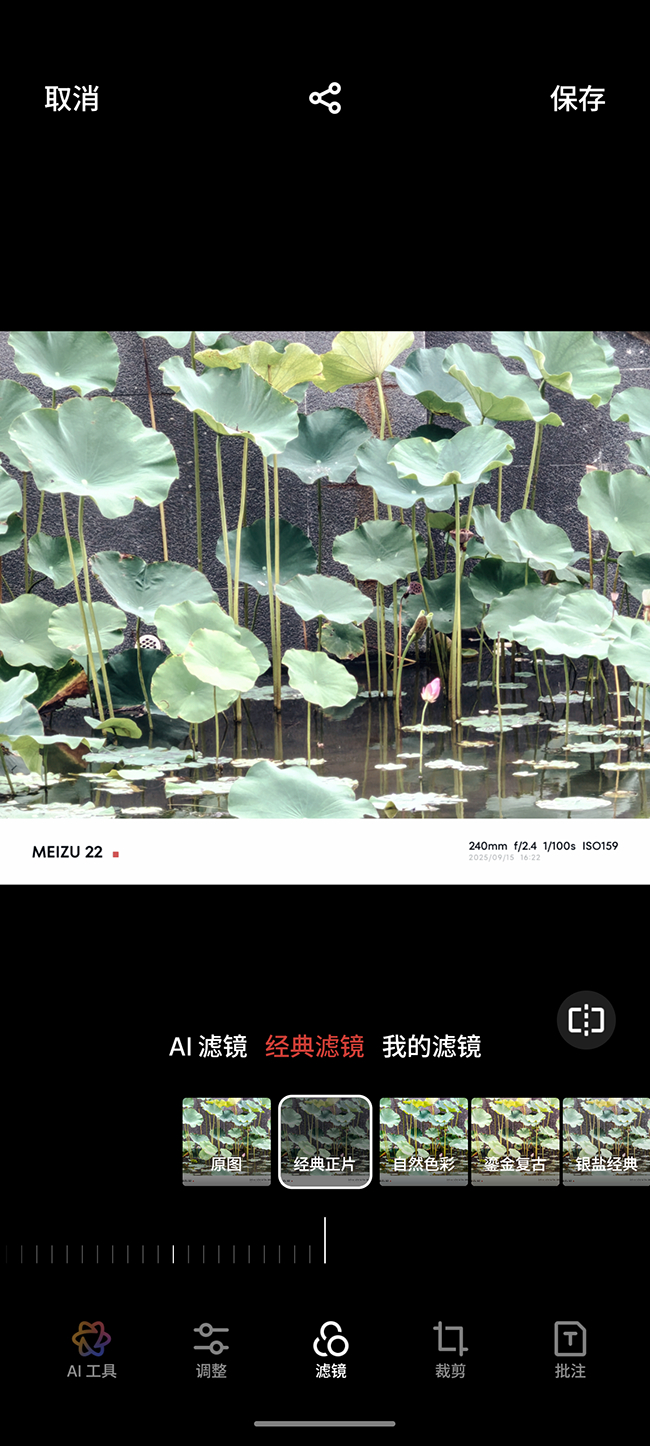 在拍照玩法上，滤镜足够丰富，还可以通过AI进行创作，Live动图也给安排上了，整体表现真的挺全面。