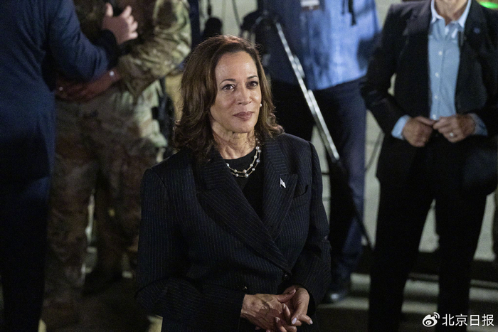 这是2024年8月1日在美国马里兰州拍摄的时任美国副总统哈里斯。新华社记者胡友松摄