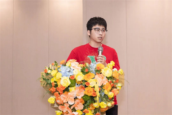 ▲公司董事长助理单尔特致辞