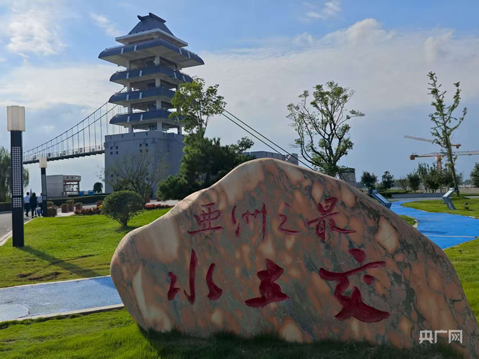 大運(yùn)河水上立交樞紐工程（央廣網(wǎng)記者 王錫斐 攝）