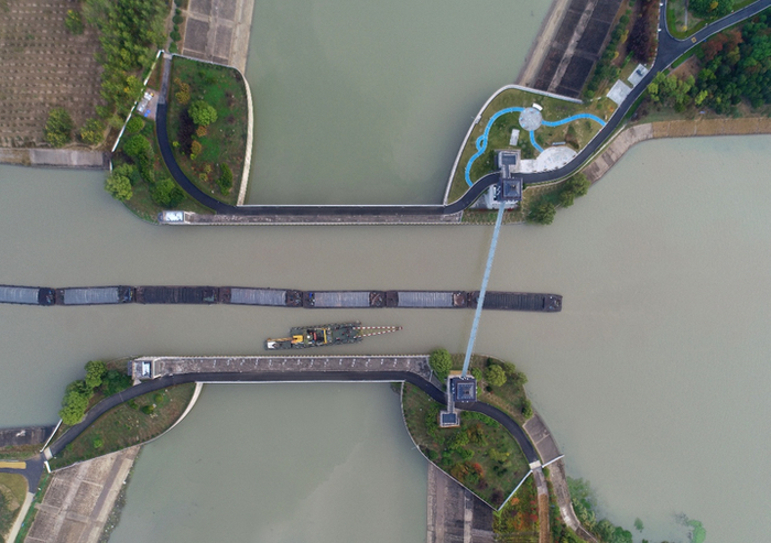 淮安水利枢纽大运河水上立交