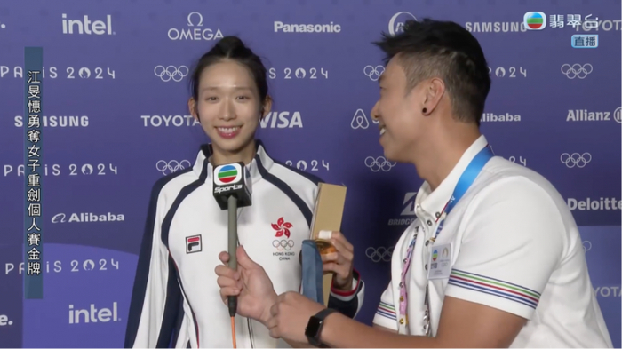 （图：TVB独家专访2024巴黎奥运女子个人重剑金牌得主江旻憓）