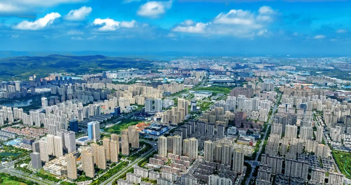 航拍的滁城城南全景。计成军/摄
