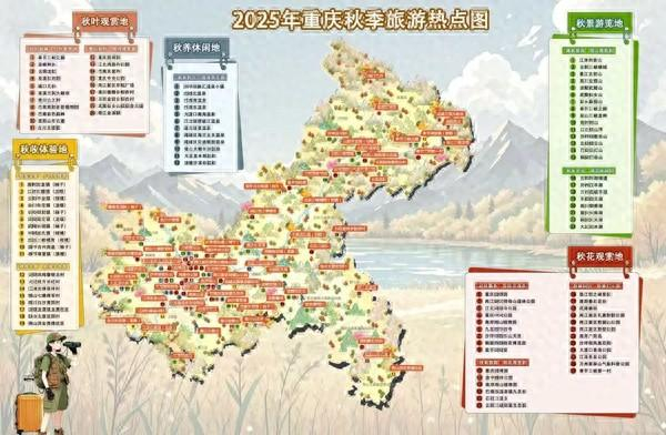 2025年重庆秋季旅游热点图。重庆市文旅委供图