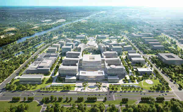 北京协和医院国家医学中心（雄安院区）一期建设项目初设效果图。