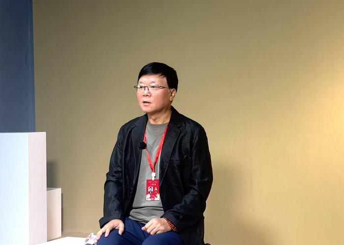 中央广播电视总台2025年中秋晚会总撰稿杨启舫（张杰摄影）