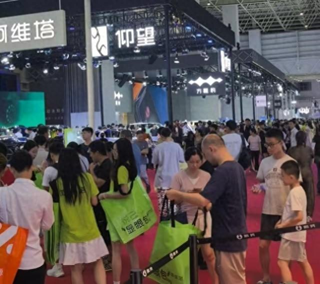 东莞国庆车展现场，参展观众密集。 黄琳摄