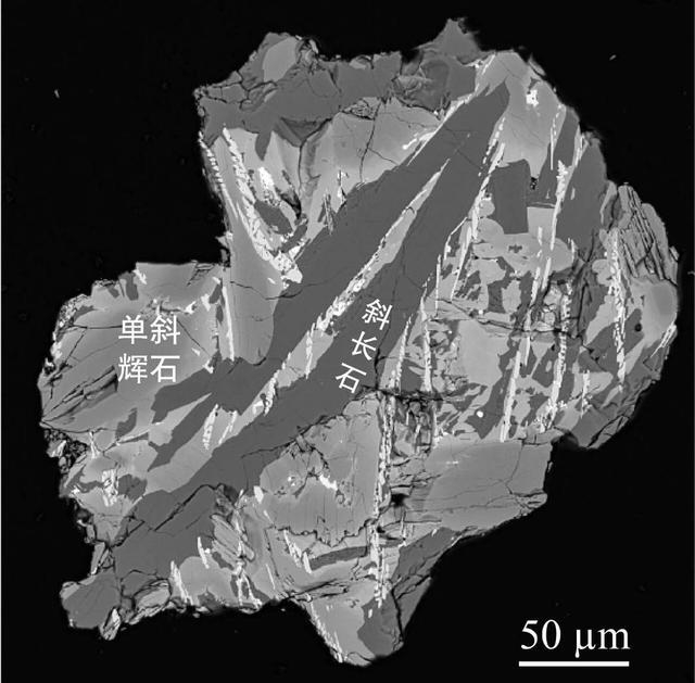 嫦娥六号月球样品玄武岩中单斜辉石、斜长石-d（国家航天局供图）