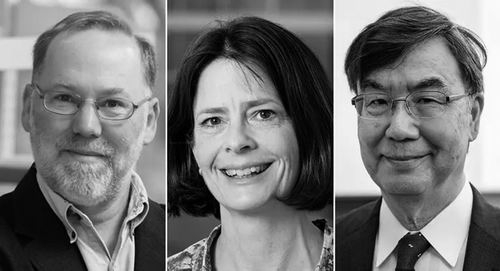 弗雷德·拉姆斯德尔（左）、玛丽·E·布伦科（中）和坂口志文。