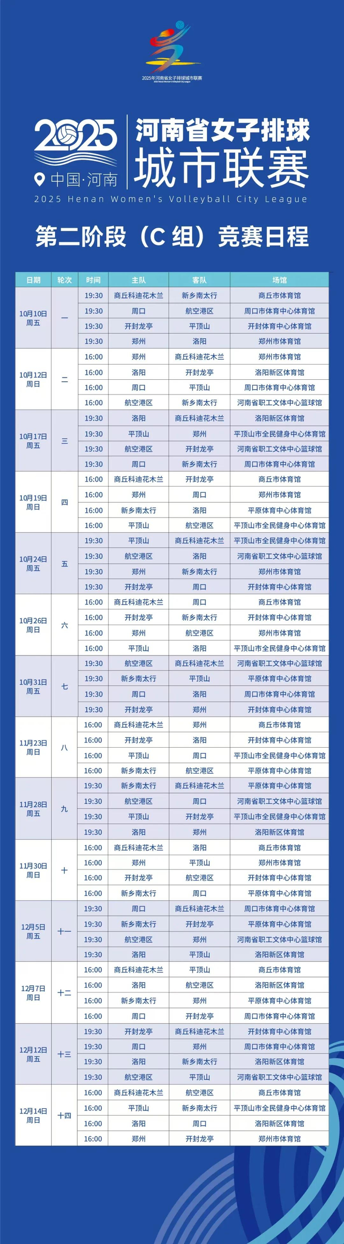 第二阶段赛程安排